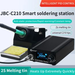 DraaigereeDSChap Quecoo C210 OLED DIGITAL AFFICHAGE RÉGLABLE Station de soudage de température pour JBC Handle Repair Welding Tool C210 Conseils
