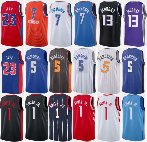 Draft Pick Basketball Print Jabari Smith Jr Jersey 1 Paolo Banchero 5 Chet Holmgren 7 Keegan Murray 13 Jaden Ivey 23 Jalen Duren Jaden Hardy Tari Eason Caleb Houstan