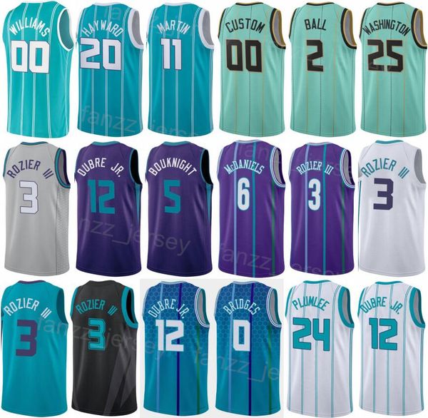 Draft Pick Screen Print Basketball Josh Minott Jersey Mark Williams Kelly Oubre Jr 12 Gordon Hayward 20 Terry Rozier III LaMelo Ball Miles Bridges Numéro de nom personnalisé