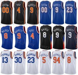 Draft Pick -scherm Gedrukt Basketball Trevor Keels Jersey Ousmane Dieng Julius Randle 30 RJ Barrett 9 Derrick Rose 4 Evan Fournier 13 Mitchell Robinson 23 Ademend