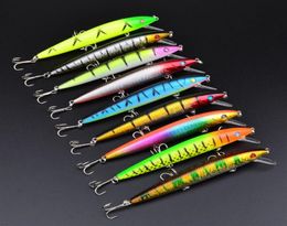 Drag Minnow Swimbait Vissen Lokken met 3 haken 12 cm 13 8g Bass Crank Aas Zoetwater Crankbait278V2831314