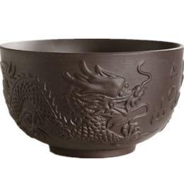 Dragon en Phoenix Tea Cup Handmade Purple Clay Pu'er Mok van Drinkware Bowl -thee -accessoires
