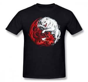 Dragón y lobo ropa de manga corta Diseño de ropa de calle Wolf Romantic Horror Film Cotton Men Tshirt4193584