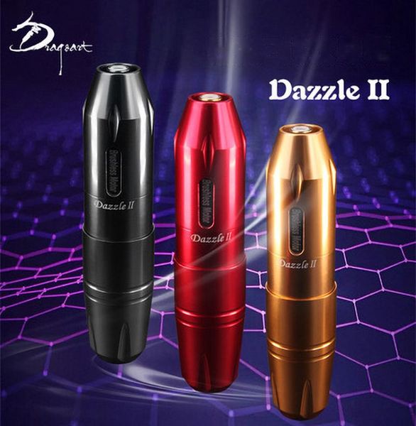 Alimentation électrique pour tatouage d'artiste Dragon, stylo coloré II génération, ligne sécante, Machine à moteur intégrée, noir, rouge, or2602814