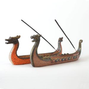 Dragon Boat wierook stokhouder brander hand gesneden snijwanden ornamenten retro wierookbranders traditioneel ontwerp fy4051