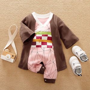 Dragon DBZ Anime bébé vêtements complet nouveau-né fille garçon tenue cosplay salopette Halloween costume jumeaux combinaison infantile barboteuses Q0910