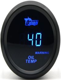 DRAGON GAUGE 2 inch 52 MM Olietemperatuurmeter Zwarte Kleur Digitale Blauwe Led 40150 C6341943