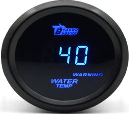 DRAGON GAUGE 2 inch 52 MM Watertemperatuurmeter Zwarte Kleur Digitale Blauwe Led 40150 C3524824