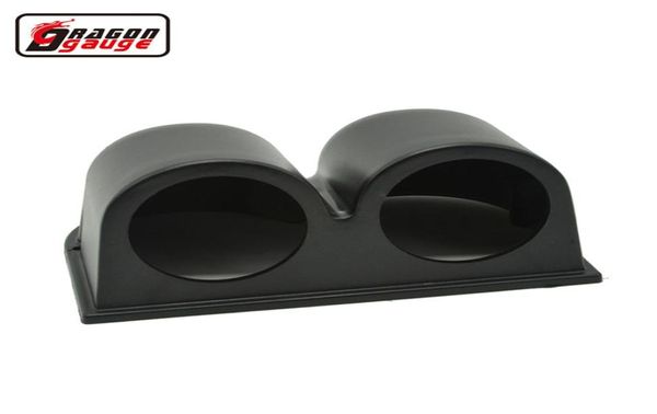 Medidor de dragón de 52mm para coche, motocicleta, carreras, reajuste, soporte negro con agujeros dobles, medidor de voltios, pods2420705