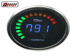 Dragonmeter 52 mm2 inch witte shell auto auto digitale gerookte toerental tachometer meter en volt meter8593612