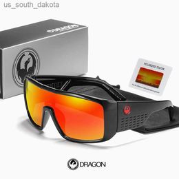 Dragon surdimensionné lunettes de soleil polarisées hommes coupe-vent bouclier cadre Sport lunettes de soleil L230523