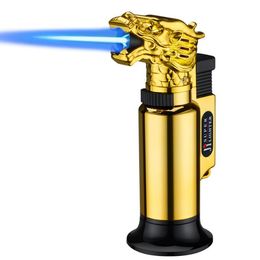 Dragon Refillable Butane Torch Lighter Windproof Jet Flames Kitchen Brulee Micro Lighters Ignizer Tools Accessories No Gas