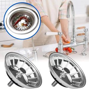 Drains Stainless Steel Kitchen Sink Strainer Stopper Waste Plug Sink Filter Deodorization Type Basin Sink Drain Kitchen Accessories 231013