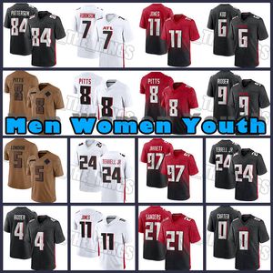 Drake London Kyle Pitts Camiseta de fútbol Atlantas Falcon Desmond Ridder Bijan Robinson Lorenzo Carter Cordarrelle Patterson Grady Jarrett A.J. Terrell Jr.Heinicke B1