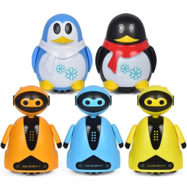 Dibuje líneas Sigue a Toy Creative Inductive Electric Robot Car Siga cualquier línea que dibuje Robot Penguin Toy Educational Toy Kid Gifts