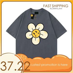 Drawdre Shirt Bay Shirt's Designer Men's Face Summer Draw Haikyuu Women's Tee Tee Loose Tops Round Cou Drew Sweat à capuche Floral Small Yellow Face 687