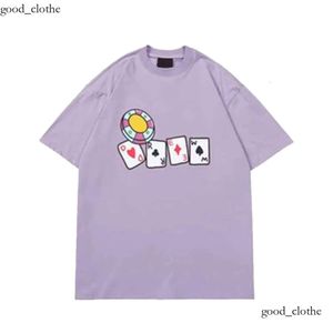 Drawdren Shirt Men Designer T-shirt Smiley Sun Playing Cards Tee Womens Graphic Tshirt Summer Trend SHIRTS CASSORT