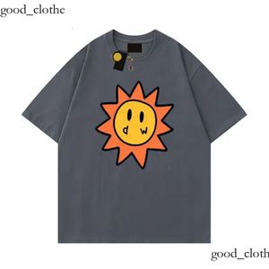 Drawdren Shirt Men Designer T-shirt Smiley Sun Playing Cards Tee Womens Graphic Tshirt Summer Trend SHIRTS CAS CAS CASS