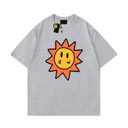 Drawdre T-shirt Men Designer T-shirt Smiley Sun Playing Cards Tee Drawdren T-shirt Graphic Printing Drew Tshirt Trend Trend Shirts Casual Shirts à manches courtes