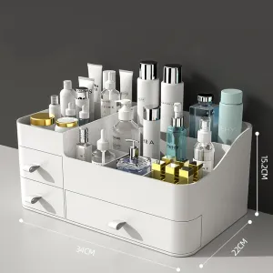 LADERS LADER Make -up organisator voor cosmetica opslag make -up skincare organisator voor kaptafel grote capaciteit lippenstift schoonheidsdoos