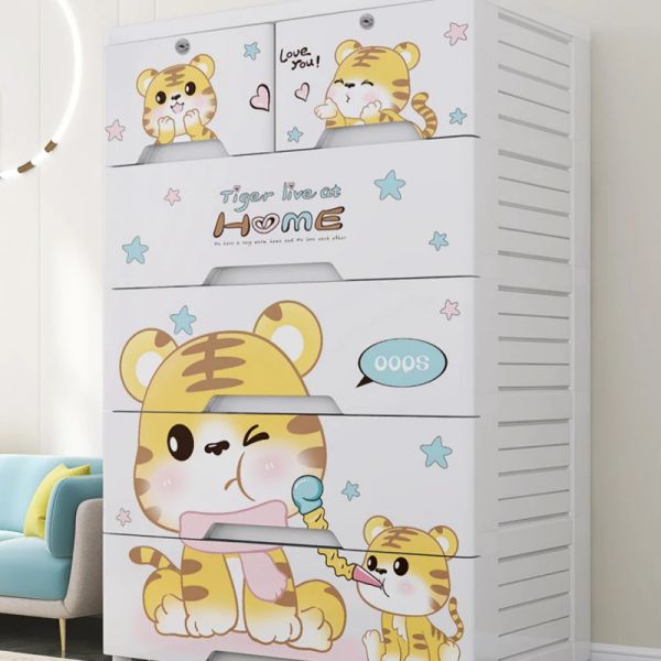 Tiroirs tiroir rangement armoire salon cassette de collation de collation pour enfants armoire pour bébé armoire bébé tiroirs de rangement en plastique ménagers