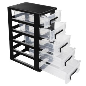 Tiroirs Multifonctionnel cinq couches armoire de rangement en plastique Type de tiroir placard Portable anti-poussière mallette de rangement organisateur divers support