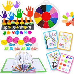 Suministros de pintura para dibujar, kits de pintura para dedos lavables para niños pequeños, juguetes seguros no tóxicos para niños, arte DIY para jardín de infantes 231127