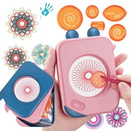 Tekenen Schilderbenodigdheden Magische Spirograph Tekenspeelgoed Schildersjabloon Multifunctionele accessoires Geometrische liniaal Tekengereedschap Opbergset Kinderspeelgoed 231031