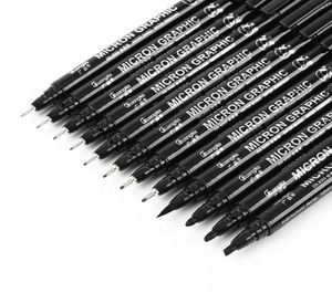 Tekenpen Fineliner Ultra Fine Line Art Pen Zwarte Inkt 005 01 02 03 05 08 Micron Tekenkantoor School Set4204649