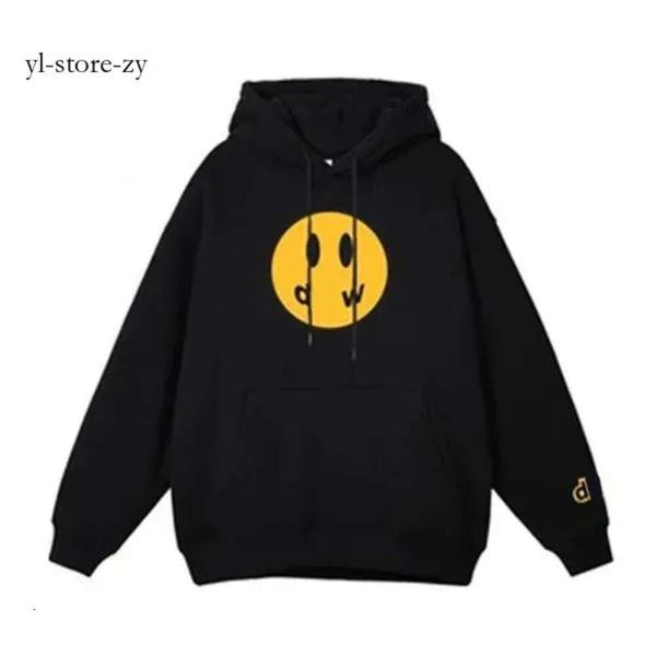 Dibujos Little Yellow Man Retro Retro Smiley Face Letters Impresión Drews sudadera sudadera tendencia de primavera de manga larga strews sudaderas 1721