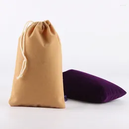 Cordon 10pcs / lot 10 16 cm Sacs d'emballage en velours imprimé de haute qualité de haute qualité