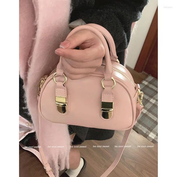 DrawString 2024 Sacs de body coquille rose polyvalent à la mode pour femme sac à main de conception unique décontractée mignon de printemps d'été