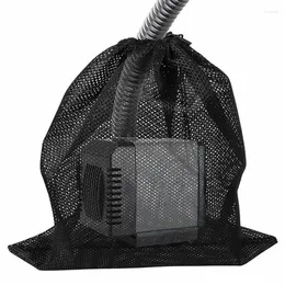 Cordon 31x41cm Fashion Black Water Pump Filtre Sac protège des particules de débris de saleté