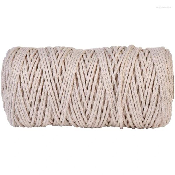 Cordero con cordero 3mmx200m Cable de algodón natural de algodón Macrame Hilo de hilo DIY PARA PARA CULTA CHANGER CORTE CARRA