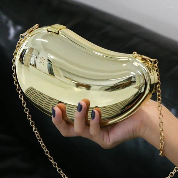 Sac à cordon acrylique Sac d'embrayage Sac d'embrayage Femme Paison de soirée mignon Metal Purse brillant Gold Silver Handbag Quality 2024