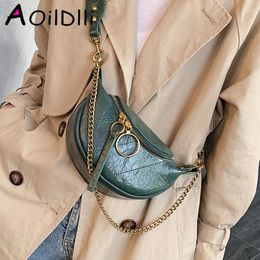 Drawstring Aoildlli Zomerringtassen voor vrouwen Wide Belt Design Soft Pu Leather Ladies Messenger Chain Vrouwelijke schouder 2024