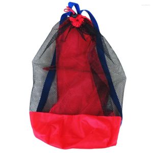 Trekkoord Rugzak Kleding Handdoeken Draagbaar Sport Waterplezier Grote capaciteit Kinderen Zand Speelgoedopslag Kinderen Outdoor Mesh Bag Net