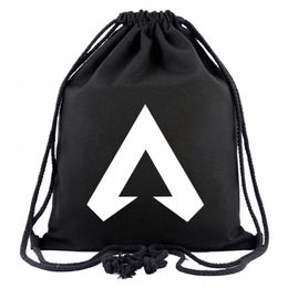 Drawstring Tassen Anime Apex zonder canvas Student Toriel Backpack Women Fi Cosmetische Ctainer Casual Beach Bag Shoes Pouch L6LB#