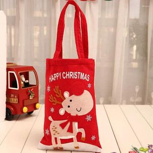 Drawstring Christmas Candy Holder Storage Handgreep Bag Xmas feest gunsten Gift Decoratie X5XA