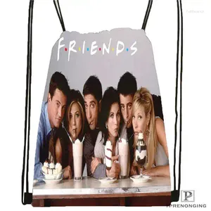 Drawstring Custom Friends-Cast Backpack Bag Cute Daypack Kids Satchel (Black Back) 31x40cm#2024611-29