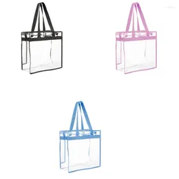 Cordon E74b Femmes PVC Page Pool Bag Fashion Stadium Sport Shopping Transparent épaule All-Match Top Handle Mandsbag