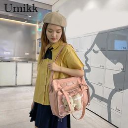 Sacs à main à cordon de serrage, sac à bandoulière japonais avec pendentif, pochette à bandoulière, fourre-tout mignon pour étudiantes filles