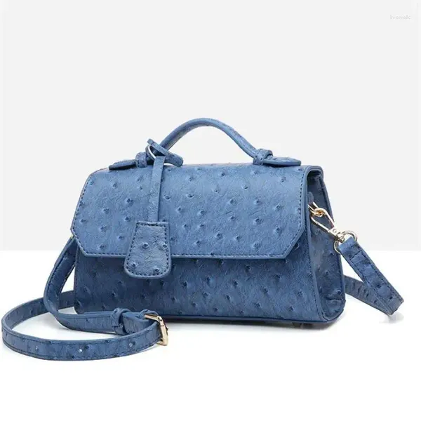 Pochette de luxe en cuir Python d'autruche avec cordon de serrage, sac à main de styliste de bonne qualité, mode tendance arabie saoudite, 2024