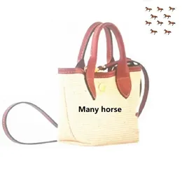 Teken streven veel paardenvrouw schoudertas mini dames geweven handheld emmer dames messenger vrouwelijke crossbody sac a main