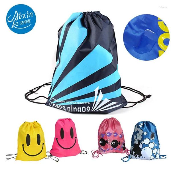 Bolsa deportiva portátil con cordón, bolsas gruesas para hombres, mochila para montar en cinturón, zapatos de gimnasio, ropa, mochilas impermeables