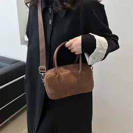 Sac à cordon PU Cuir Crossbody Bag Retro Matte Korean Women's Hands Mands Mandbag Designer Bourses et sacs à main Bolsa Drop