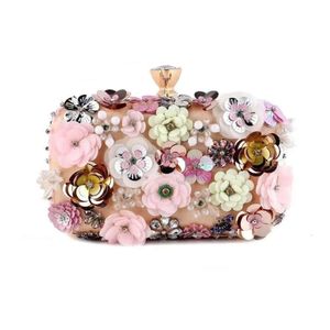 Drawstring Verkoop van bloemendinerzakken Luxe elegant handtassen Europa Amerika bruidavond dames