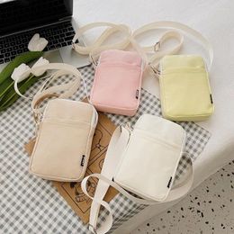 DrawString Simple Femmes Mobile Phone Bag Messenger All-Match Small Crossbody Bodage Hanging Coun Coin Purse Sac à main vertical
