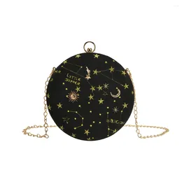 DrawString Star Moon Femmes Velvet Sac à épaule Portefeuille Portefeuille Rangement Hands Sac à main Banquet de fête