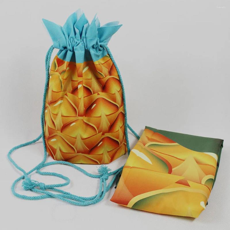 Drawschnell Unisex niedliche Obstform Rucksack 3D Ananas Druckreisen Softback Frauen Bag Herren Rucksäcke Mochila #T1P
